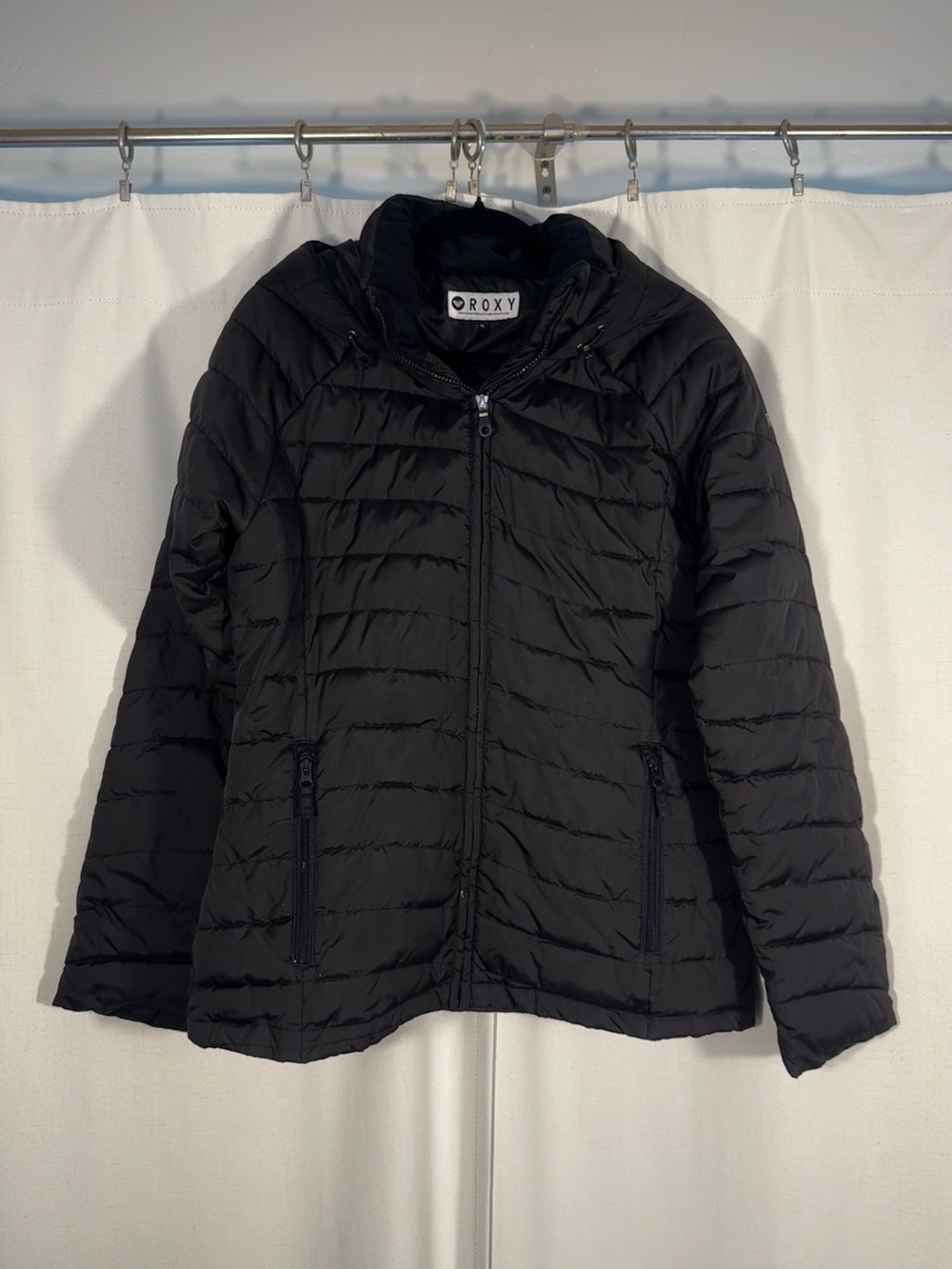 Roxy Black Full Zip Puffer Jacket